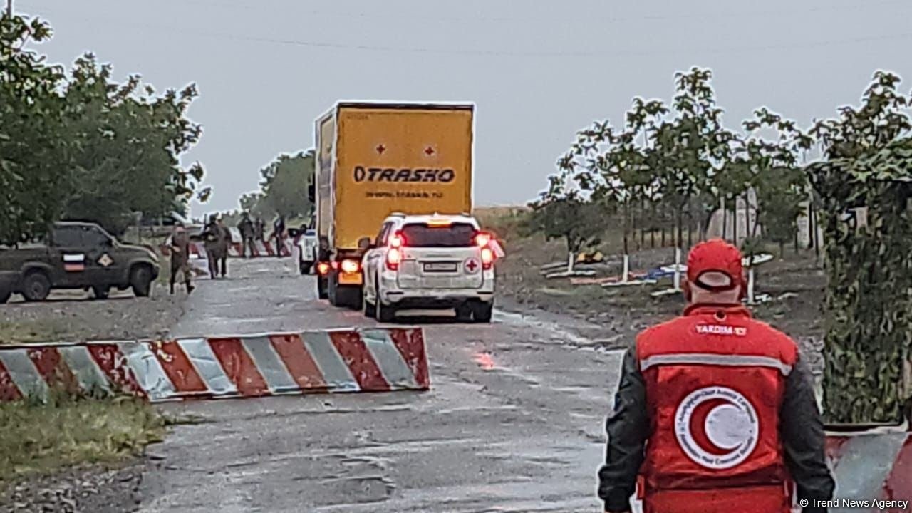 Rusiya Qızıl Xaç Cəmiyyəti tərəfindən göndərilən yükün Xankəndinə keçidi baş tutub