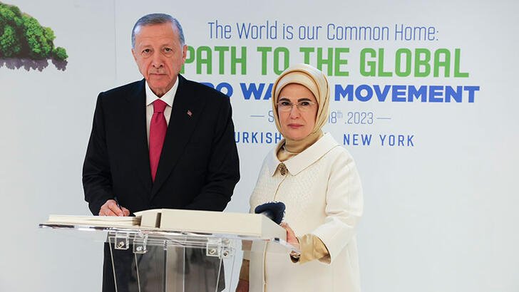 Cumhurbaşkanı Erdoğan New York'ta, Küresel Sıfır Atık İyi Niyet Beyanına ilk imzayı attı