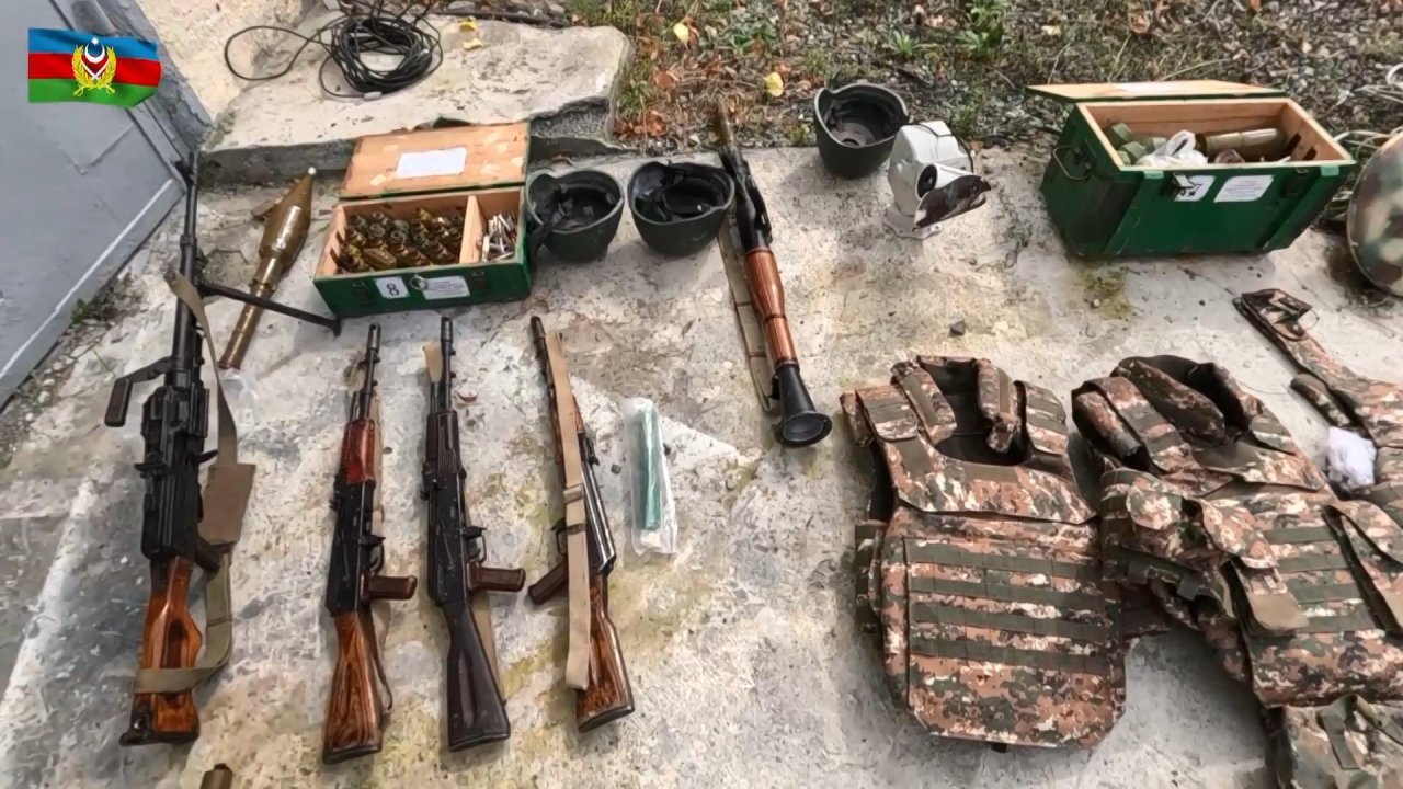 Azerbaijani army captured weapons and ammunition in Karabakh