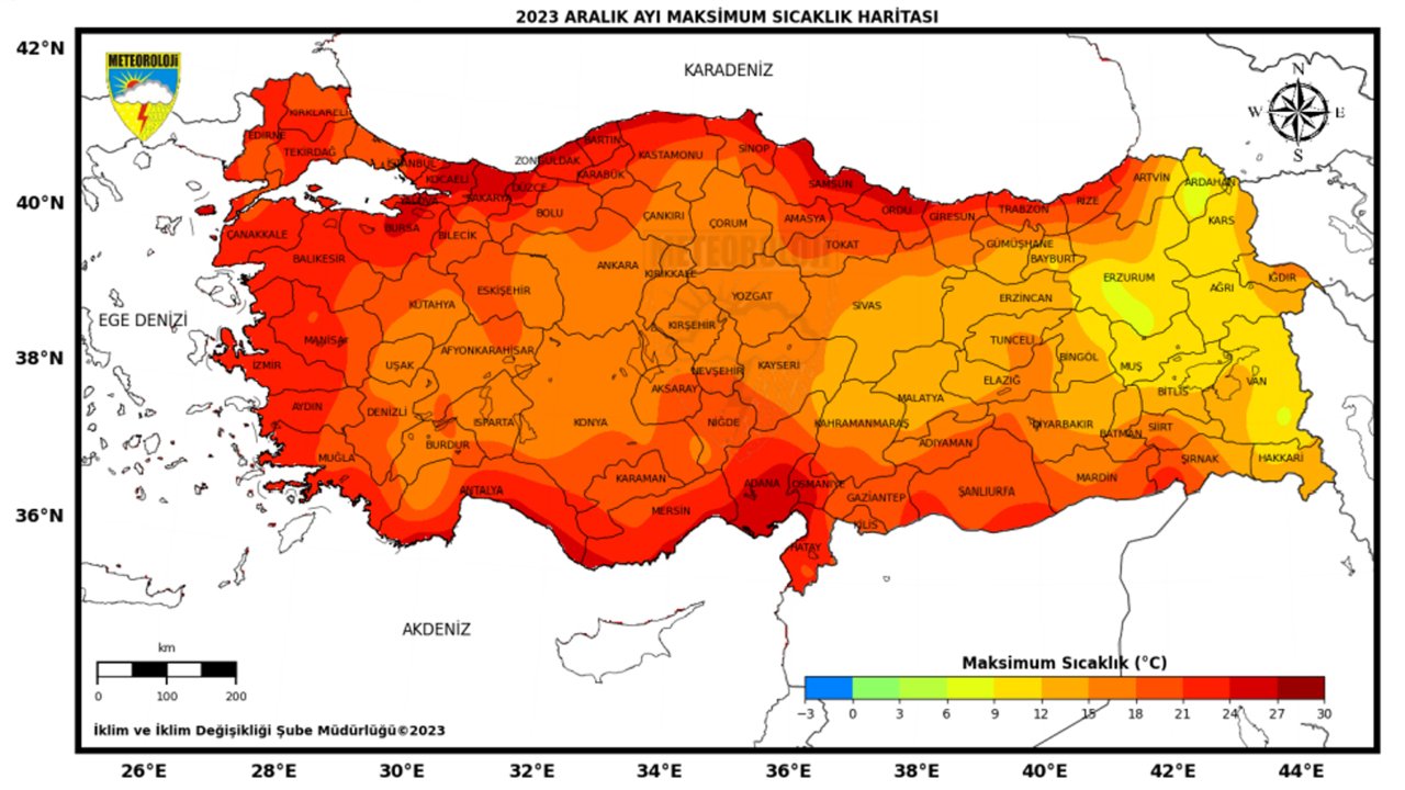 Son 53 yılın en sıcak aralık ayı; 3,5 derece yükseldi