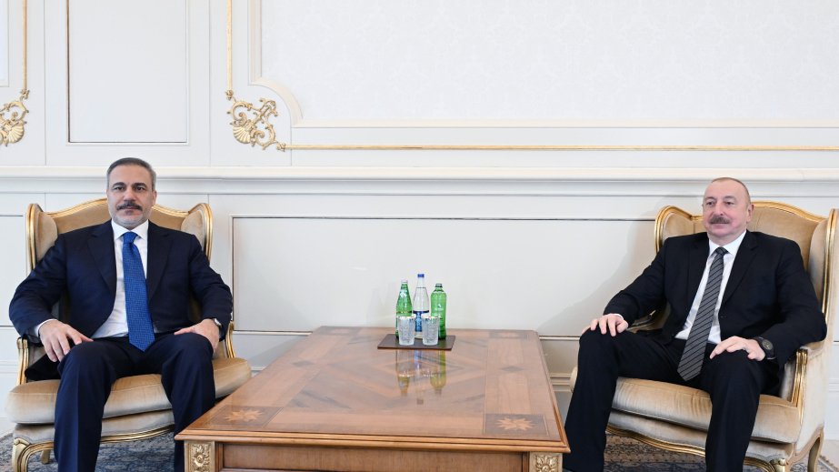 President Ilham Aliyev receives Türkiye's FM