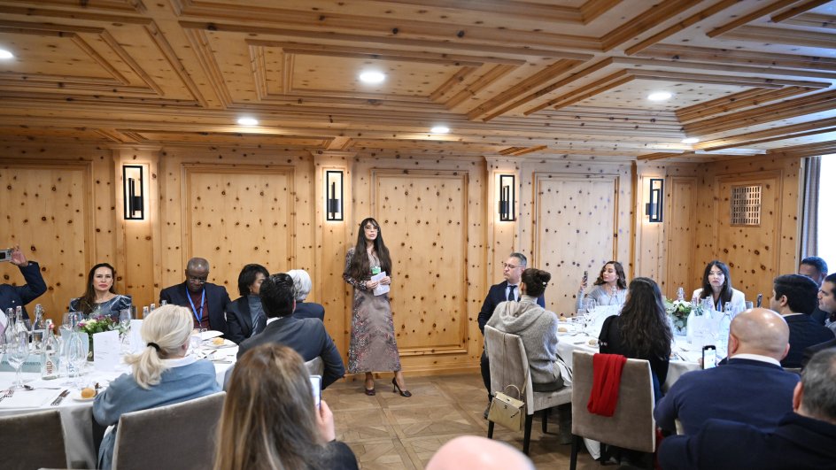 Leyla Aliyeva attends event during World Economic Forum in Davos