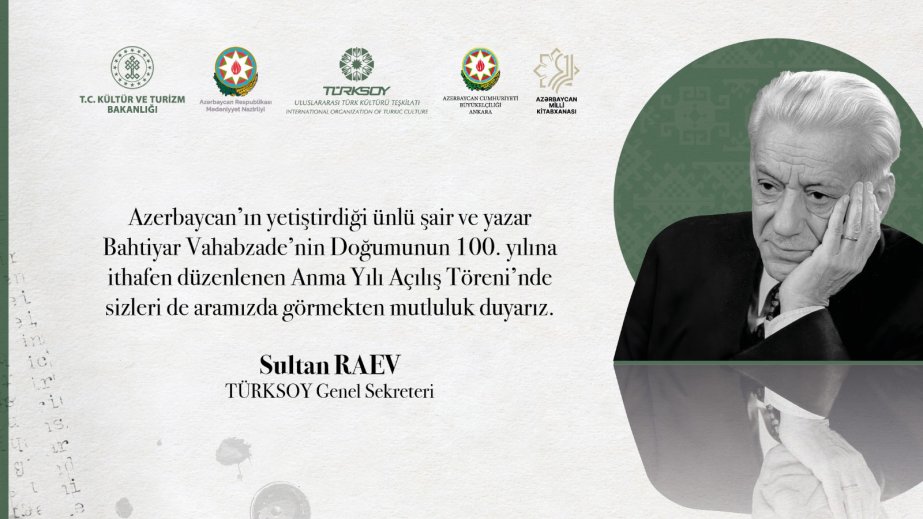 TÜRKSOY Bəxtiyar Vahabzadənin xatirəsinə həsr olunmuş tədbirlərə start verəcək