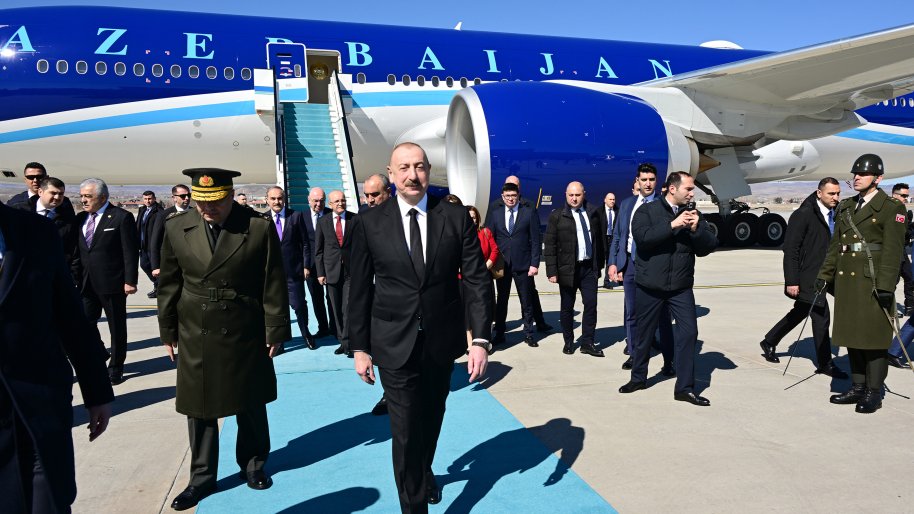 President Ilham Aliyev arrived in Türkiye for working visit